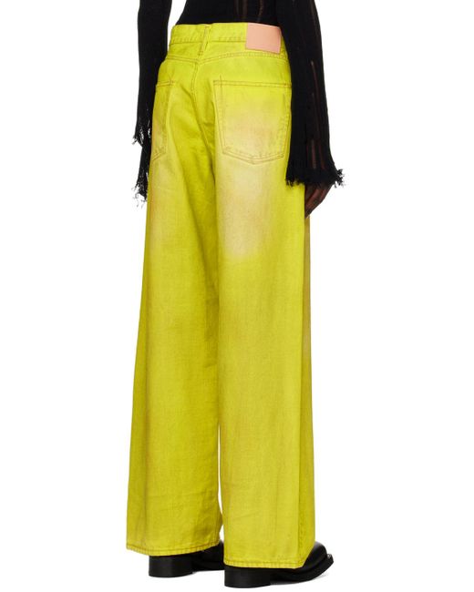 Acne Yellow Loose-Fit Jeans