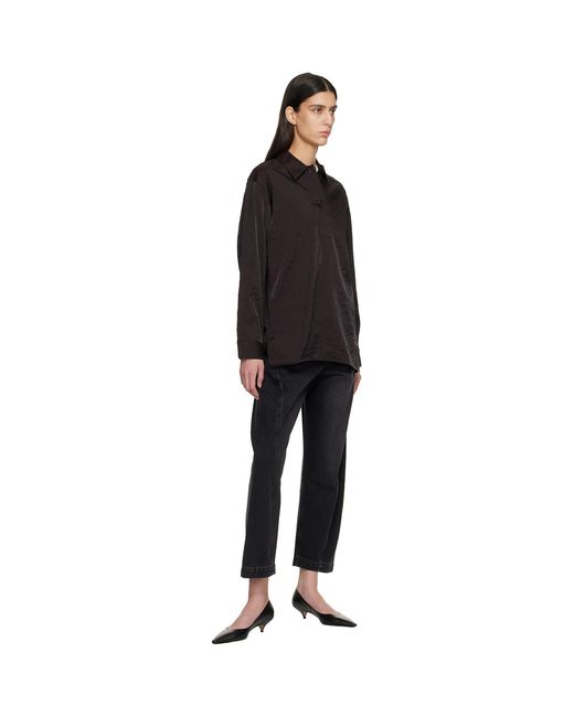 Studio Nicholson Black Burgundy Pinole Shirt