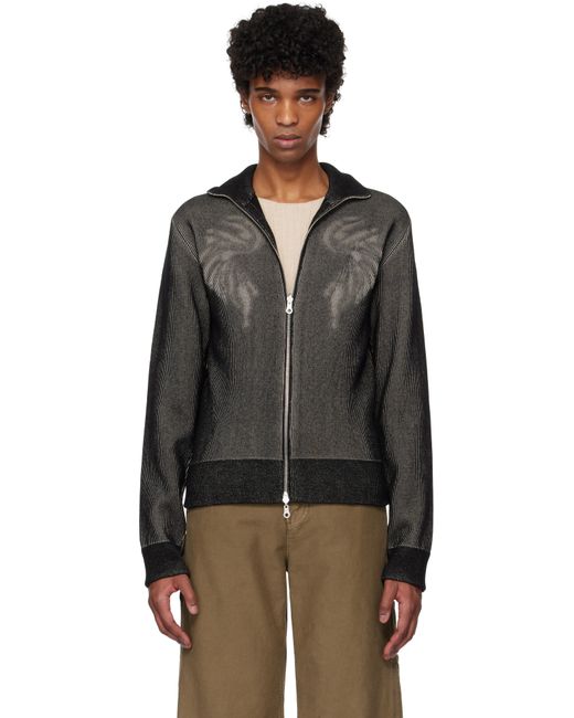 【Dries Van Noten】ブラック＆イエロー ジップセーター Dries Van Noten】ブラック＆イエロー ジップセーター