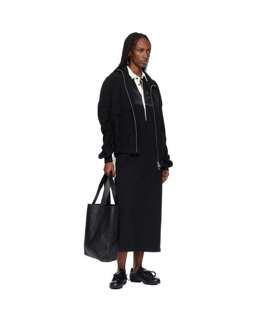 Y-3 Black Leather Tote for men