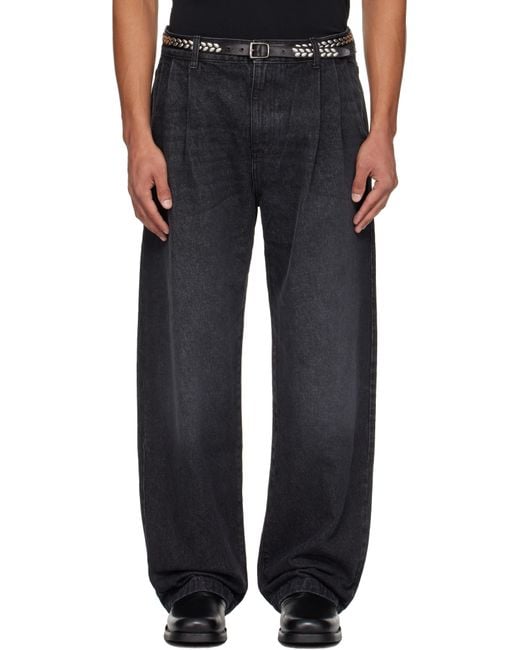 mfpen Black Big Jeans for men