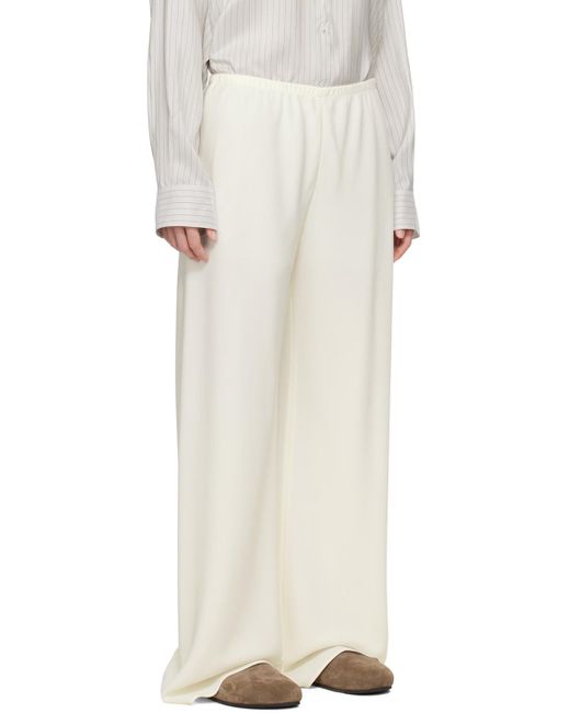 Pantalon gala blanc cassé The Row en coloris White