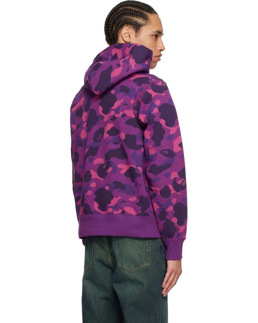 Pull À Capuche Mauve À Motif Camouflage A Bathing Ape pour homme en coloris Purple