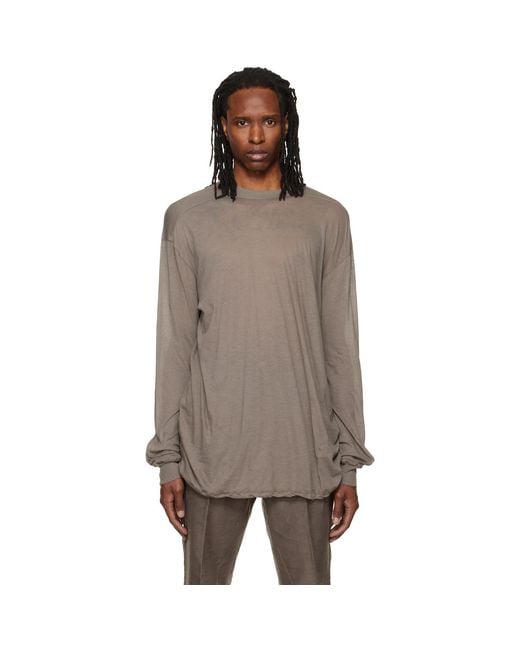 Rick Owens Brown Tower Rick S Jumbo L/S T-Shirt for men