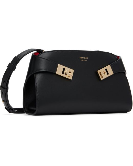 Ferragamo ブラック ミニ Hug クロスボディバッグ Black