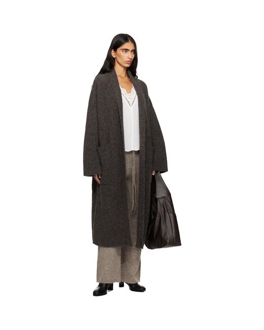 Lauren Manoogian Black Double Face Long Coat