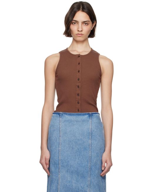 J.W. Anderson ブラウン Buttoned トップス Blue