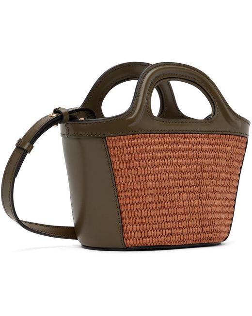 Marni Black Khaki Micro Tropicalia Bucket Bag