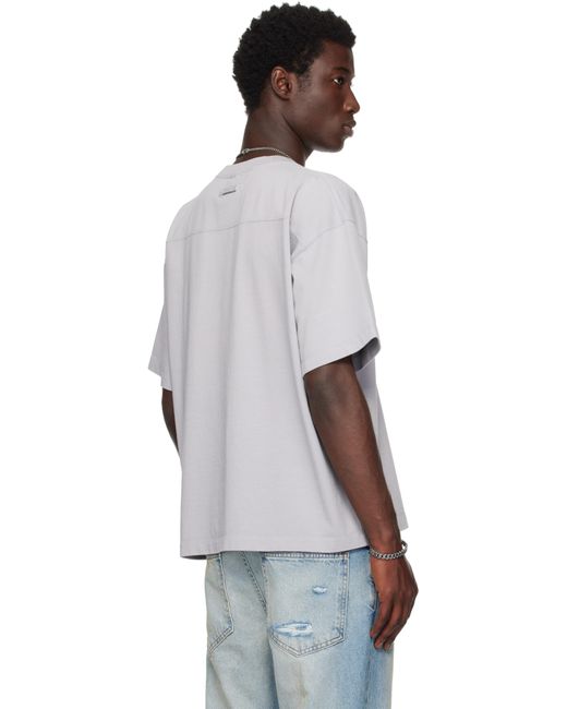 メンズ Jean Paul Gaultier グレー Printed Water オーバーサイズ Tシャツ Blue