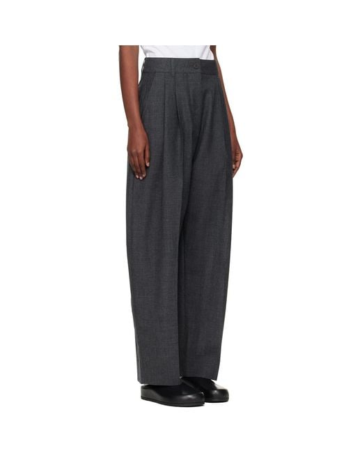 Studio Nicholson Black Acuna Heritage Wool Trousers