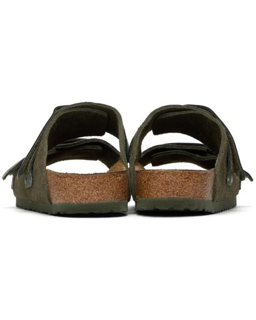 Birkenstock Black Khaki Regular Uji Sandals for men