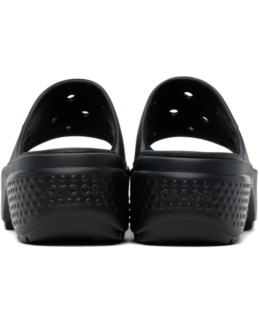 Sandales à enfiler noires - stomp CROCSTM en coloris Black