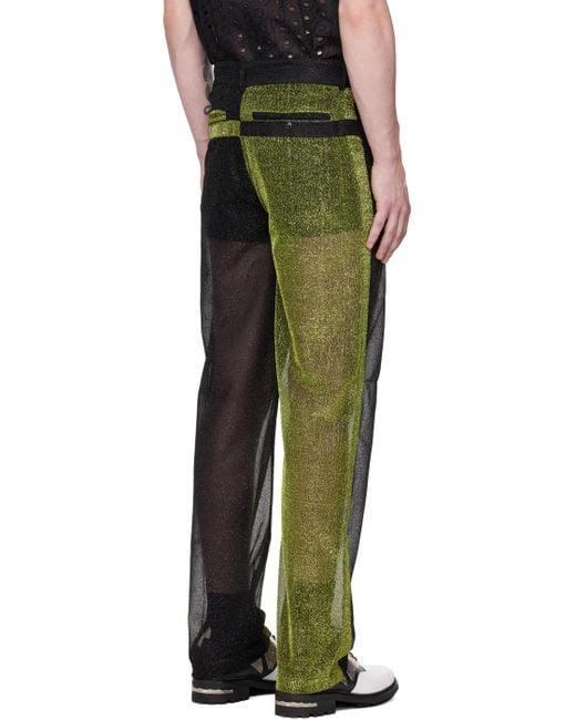TOKYO JAMES Black Sparkly Trousers for men