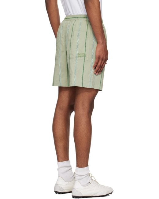 Maison Kitsuné Green Elasticated Shorts for men