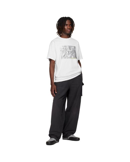 Arc'teryx White Kragg Cotton Lithographica S/S T-Shirt for men