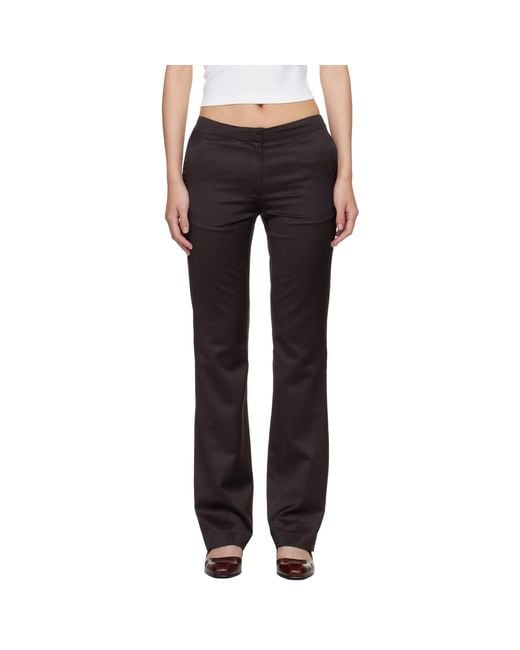 Our Legacy Black Burgundy Poise Trousers