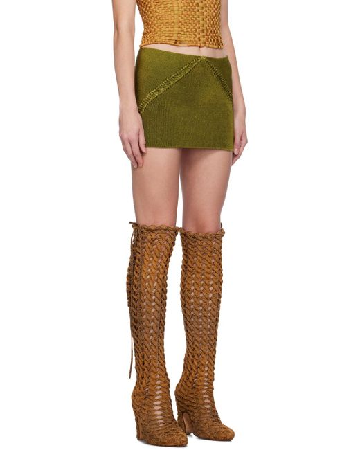 Isa Boulder Green Ssense Exclusive Miniskirt