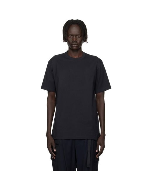 Y-3 Black Graphic Short Sleeve T-Shirt for men