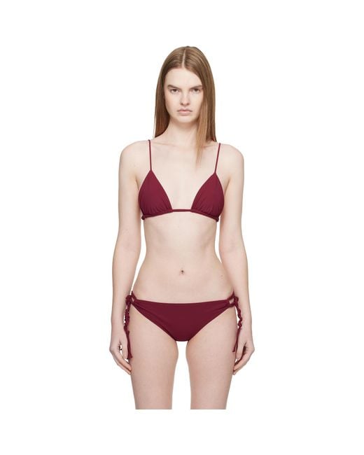 Jil Sander Pink Jersey Tangle Bikini Top
