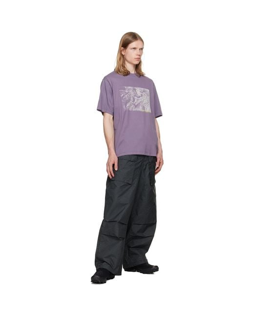 Arc'teryx Purple Kragg Cotton Lithographica S/S T-Shirt for men