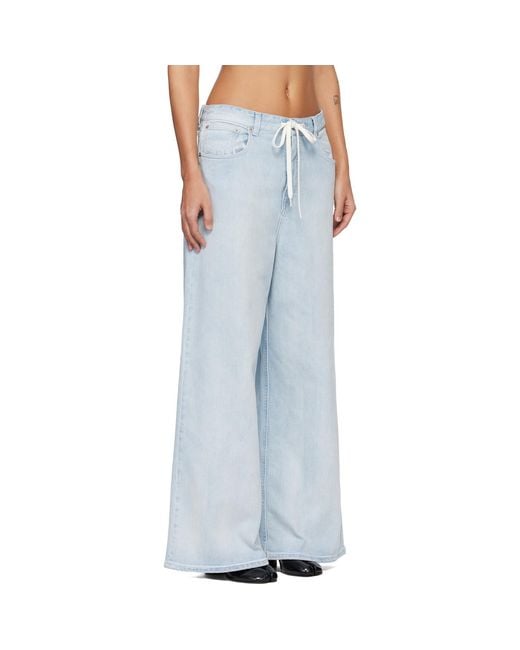 MM6 by Maison Margiela Blue Wide-Leg Jeans