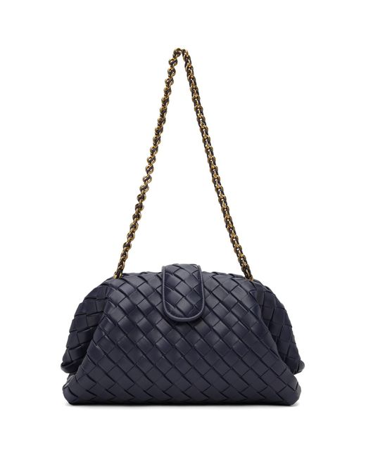 Bottega Veneta Blue Teen Lauren 1980 Chain Clutch