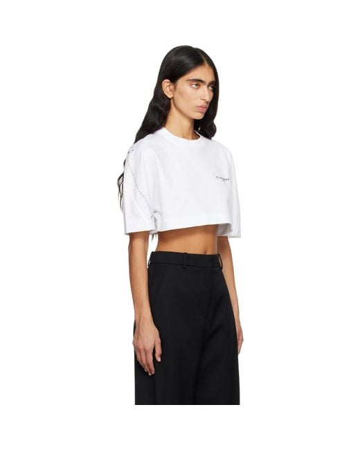Givenchy Black Cropped Cocoon T-Shirt