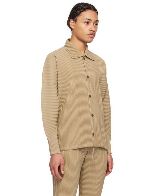 Homme Plissé Issey Miyake Natural Homme Plissé Issey Miyake Beige Monthly Color February Jacket for men