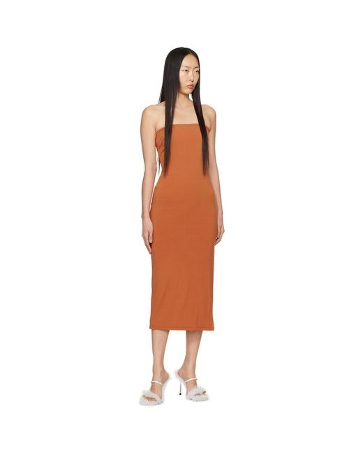 Miaou Black Orange Lila Midi Dress