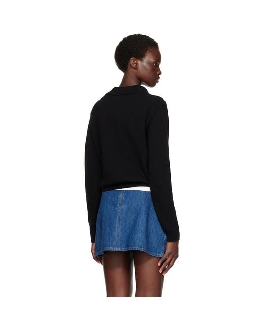 Givenchy Black Wool & Cashmere Polo