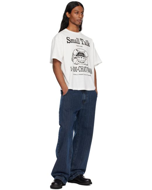 メンズ Small Talk Studio ホワイト 'Small Talk Hotline' S/S Tシャツ White