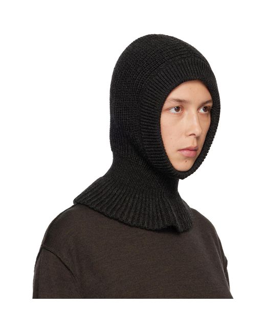 Lemaire Black Hood Beanie