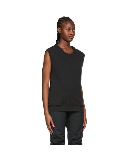 Pull molletonné noir en coton GR10K en coloris Black