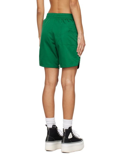 Rhude Green Track Shorts for men