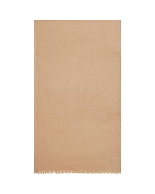 Max Mara Natural Tan Mxazinnia Scarf