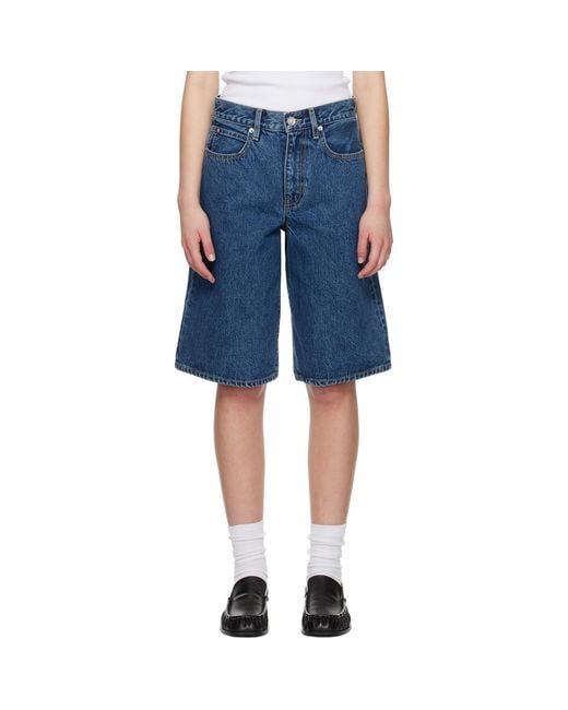 SLVRLAKE Denim Blue Baggy Grace Denim Shorts