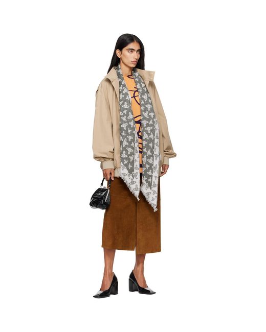 Vivienne Westwood Gray Two Point Scarf