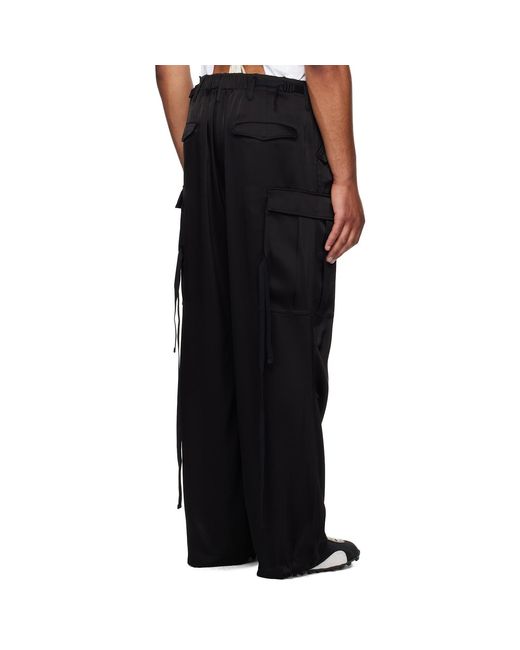 Peter Do Black Matt Cargo Pants for men