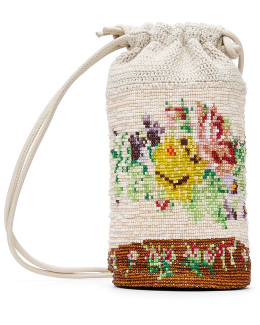 Cordera White Off- Handmade Beaded Bag