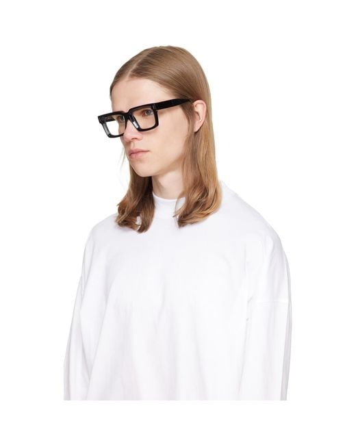 Cutler & Gross Black 1386 Square Optical Glasses for men