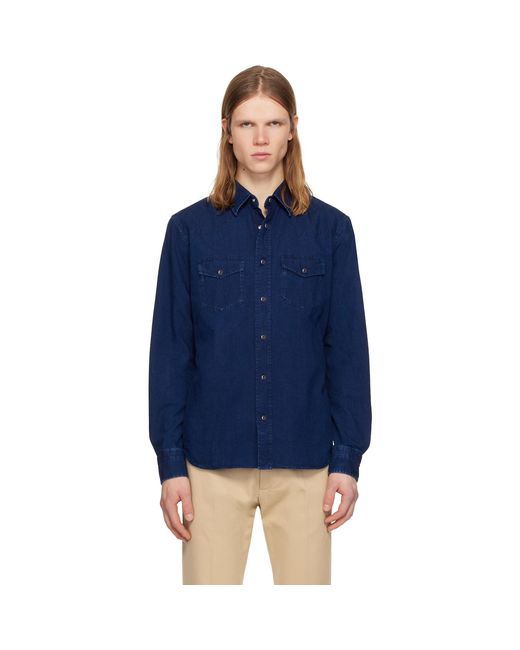 Tom Ford Blue Western Shirt for men