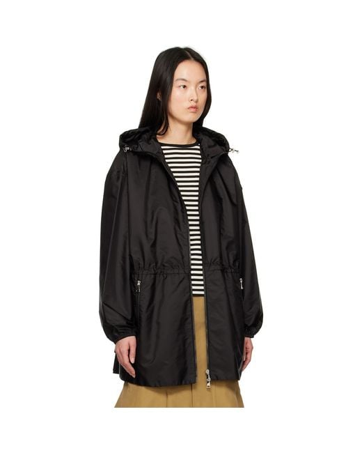 Moncler Black Wete Hooded Jacket