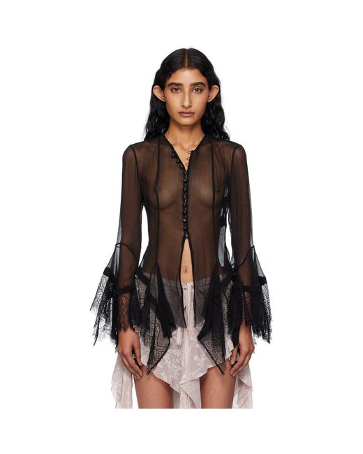 Ann Demeulemeester Black Kristabel Handkerchief Blouse