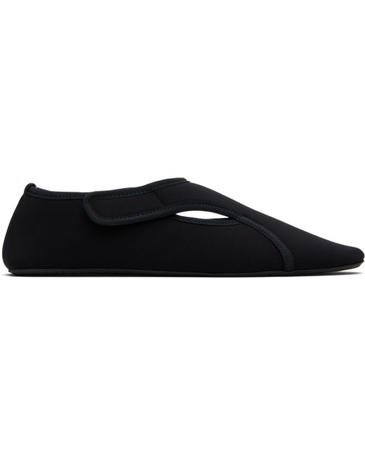 Alaïa Black Neoprene Ballerina Flats