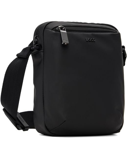 Boss Black Coated Canvas Bag for men