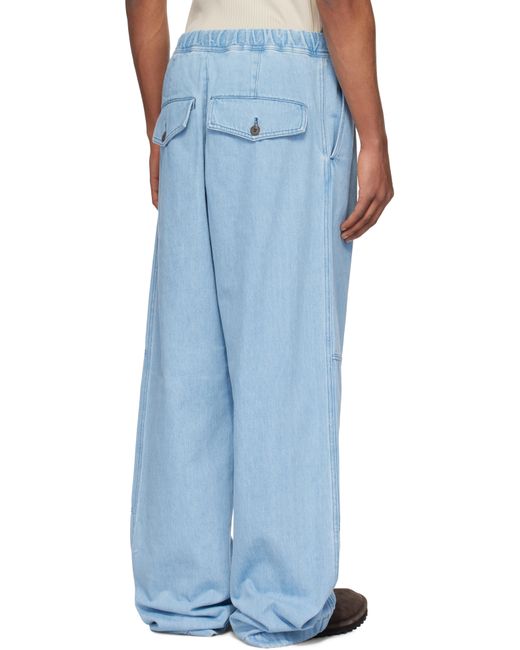 メンズ Dries Van Noten ブルー ドローストリング ジーンズ Blue