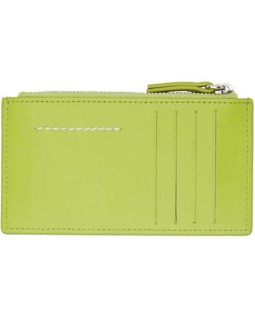 MM6 by Maison Martin Margiela Green Numeric Wallet for men