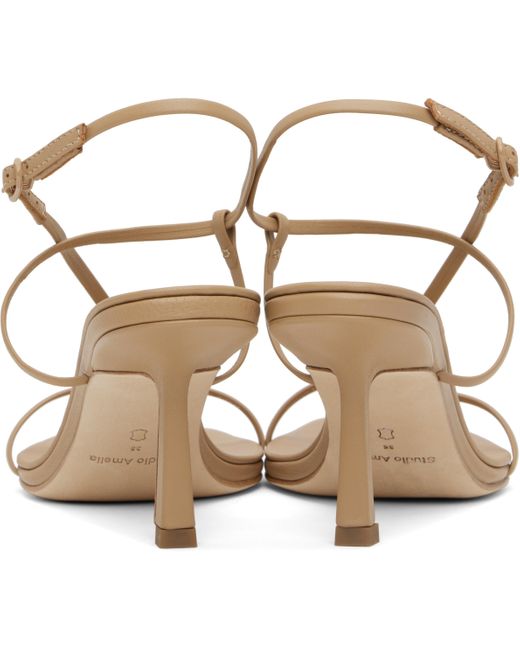 STUDIO AMELIA Black Cross Front 70 Heeled Sandals