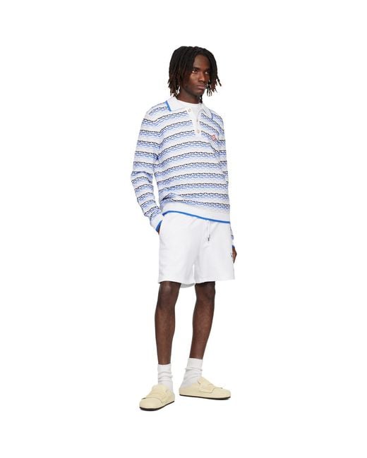 Casablanca White Sweat Shorts for men