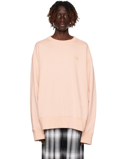 Acne Black Pink Patch Sweatshirt for men
